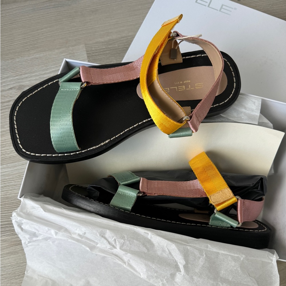 NWT Made in Italy sandals, w8.5-9